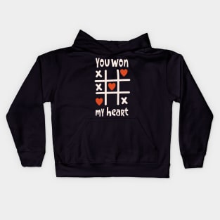 you won my heart Kids Hoodie